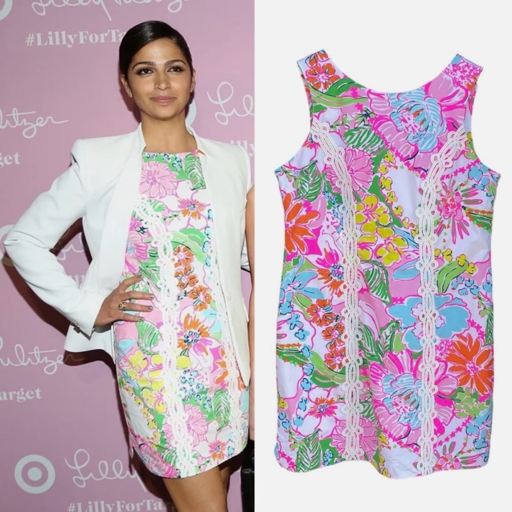 Lilly Pulitzer Pink and Green Floral Mini Dress